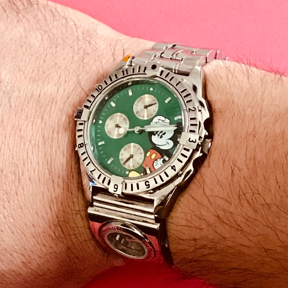 SOLD!!Men’s dual time Disney Watch RARE!!!